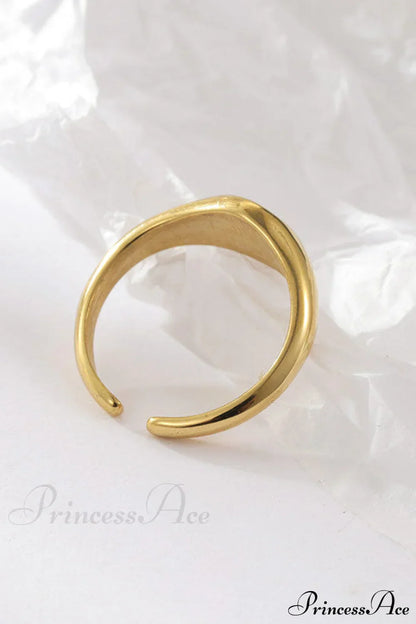 Titanium Steel Gold Plated Eight-pointed Star Rings