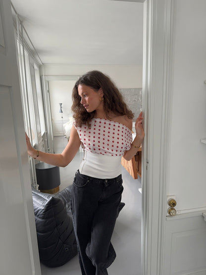 Livia Polka Dotted Top