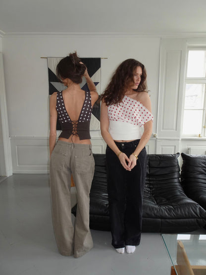Livia Polka Dotted Top