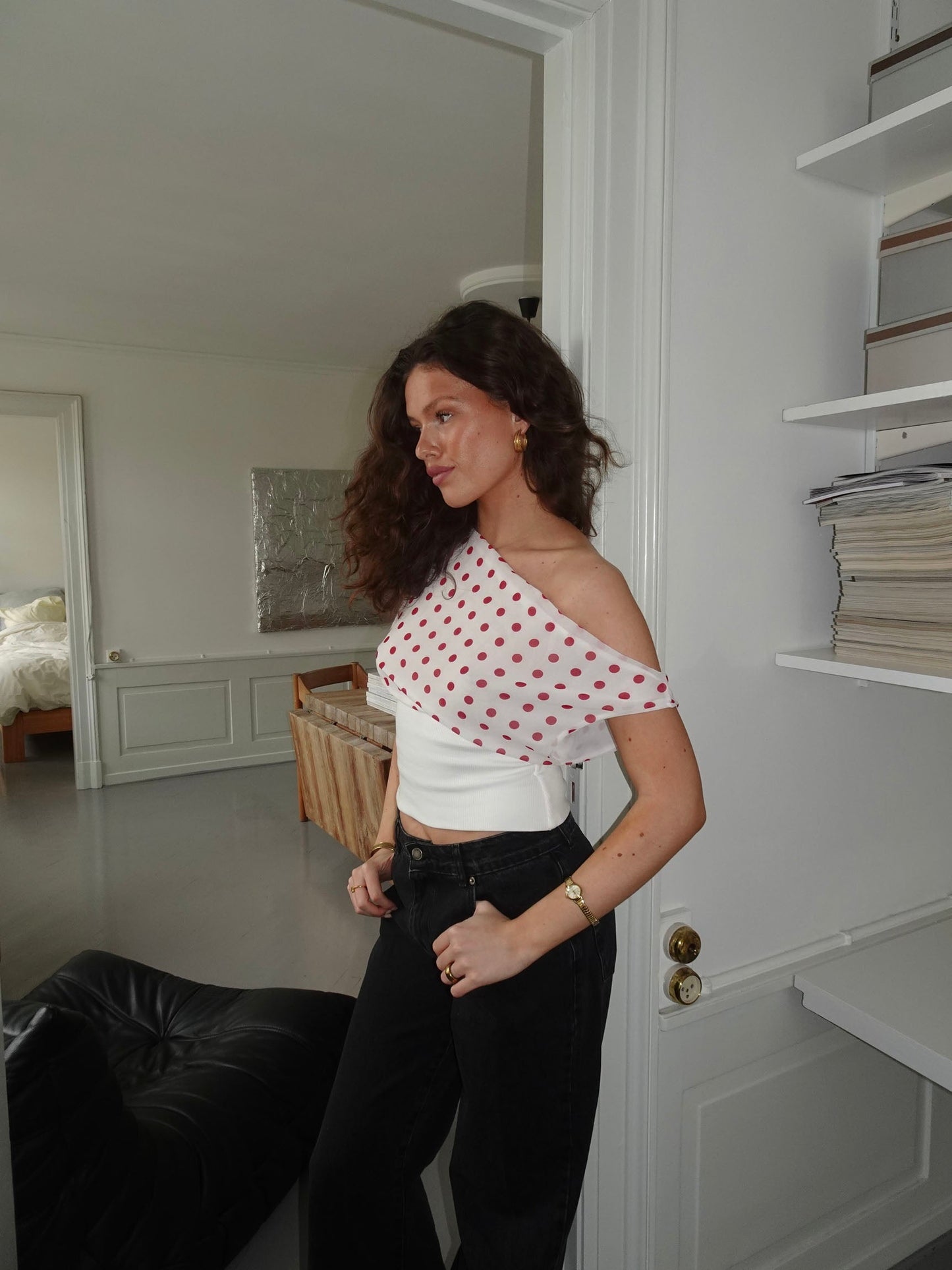 Livia Polka Dotted Top