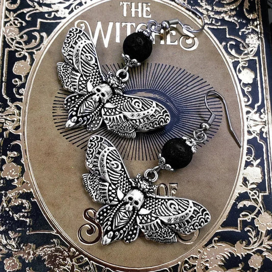 Tranquil Dove Ceramic Metal Circle Hoop Earring