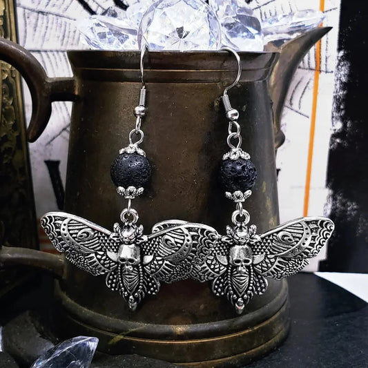 Tranquil Dove Ceramic Metal Circle Hoop Earring
