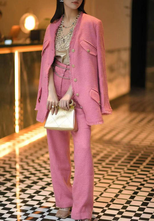KittenAlarm - Trine Solid Blazer Top & Pants Set