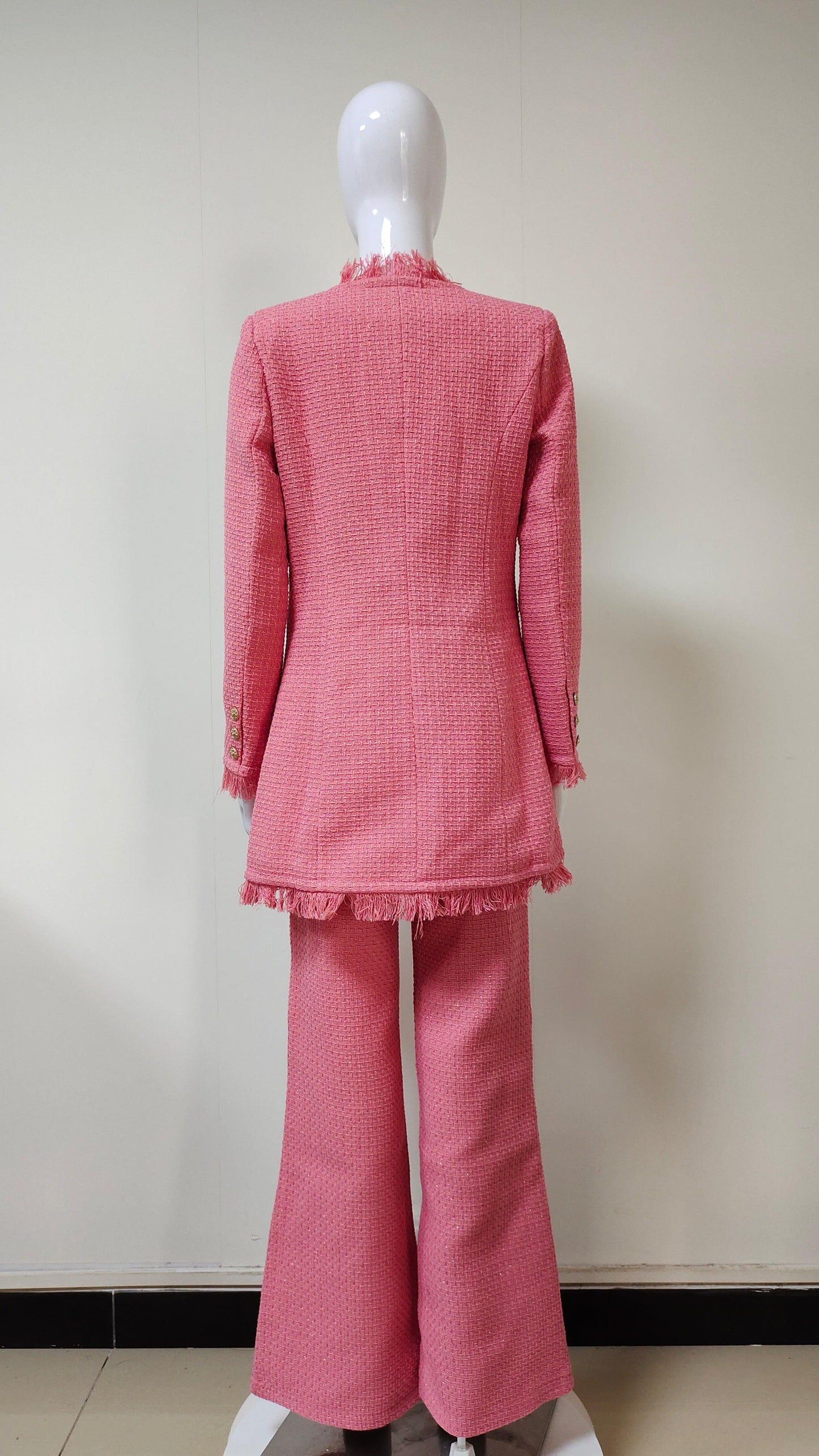 KittenAlarm - Trine Solid Blazer Top & Pants Set
