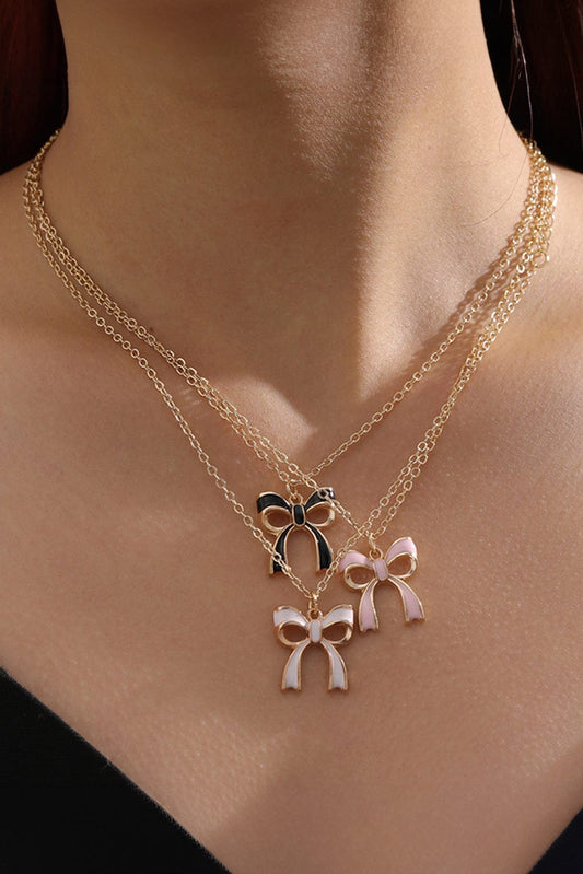 Triple Layer Bowknot Necklace