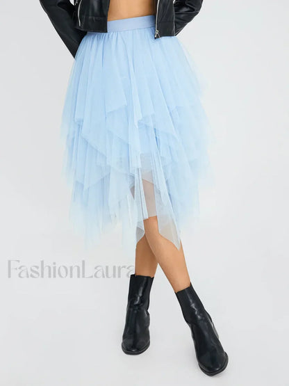 Tulle Multi-Layer Mesh Skirt