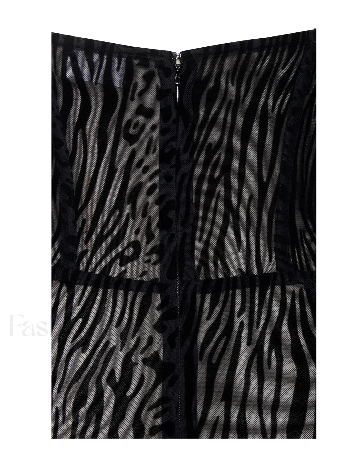 Ulani Black Burnout Velvet Graceful Detail Mesh Maxi Dress