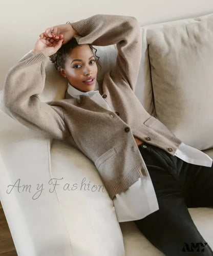 Ultra-Soft Button Open-front Long Sleeve Regular Stretchy Classic Cozy Chic Casual Cardigan