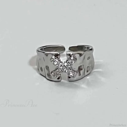 Unpredictable Cross Star Gothic Ring