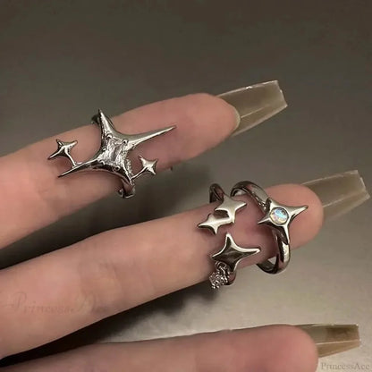 Unpredictable Cross Star Gothic Ring