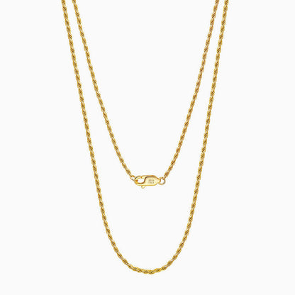 Urban Chic Sterling Silver 1.2MM Twist Rope Chain Necklace