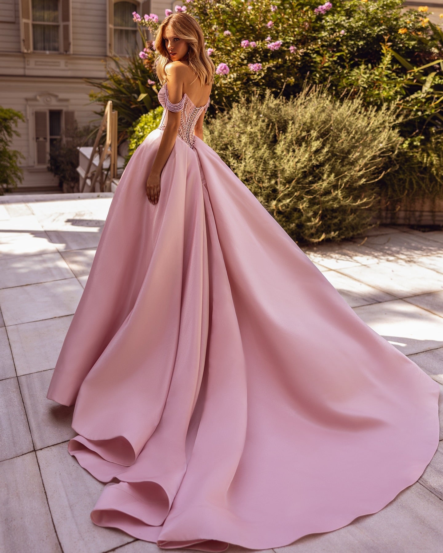 Off The Shoulder Backless Sweetheart Formal Evening Dress
