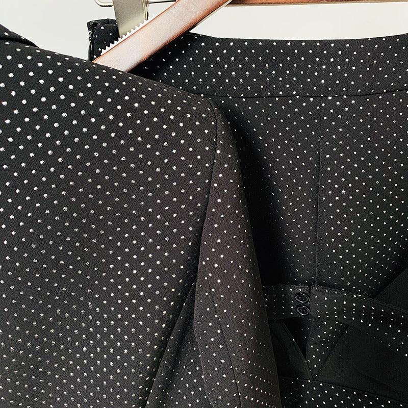 KittenAlarm - Vennie Studded Blazer Top & Pants 3 piece Set