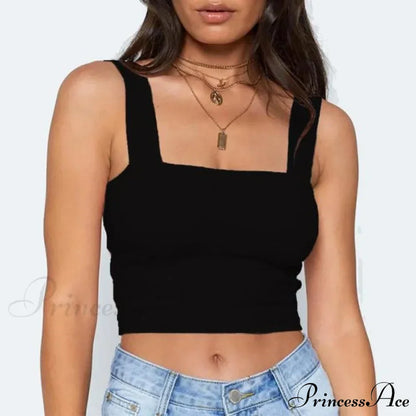 Vest Off Shoulder Knitted Candy Colors Crop Tops