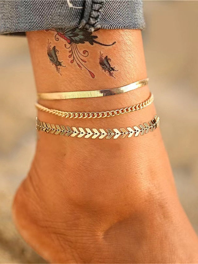 Fashion Outdoor Leaf Anklet for Women