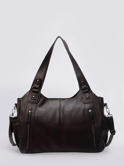 | Multi-Pocket Shoulder Bag, Adjustable Strap