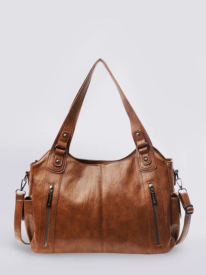 | Multi-Pocket Shoulder Bag, Adjustable Strap
