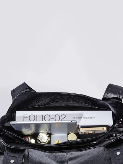 | Multi-Pocket Shoulder Bag, Adjustable Strap