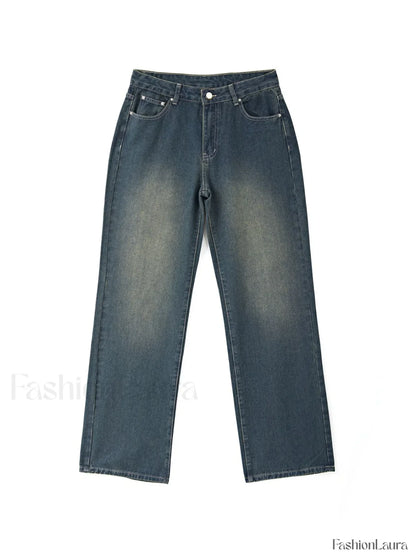 Vintage Blue Wash Boyfriend Jeans