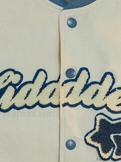 Vintage Embroidery Varsity Jacket