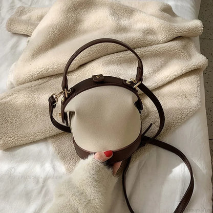Vintage Fashion Female Bucket Shoulder Handbag