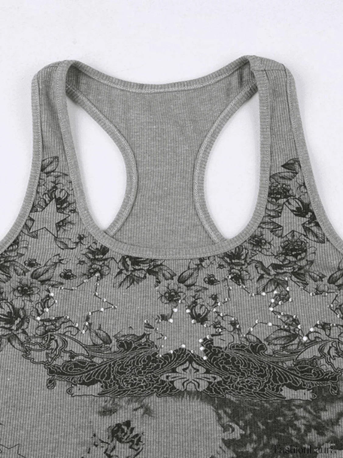 Vintage Floral Star Print Tank Top