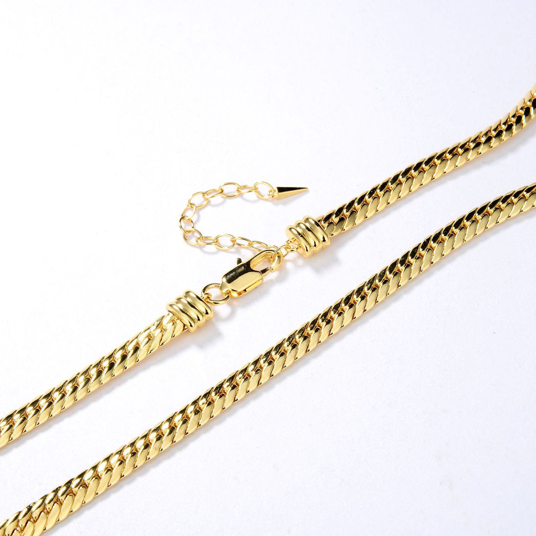 Vintage Gold Snake Chain Choker Necklace