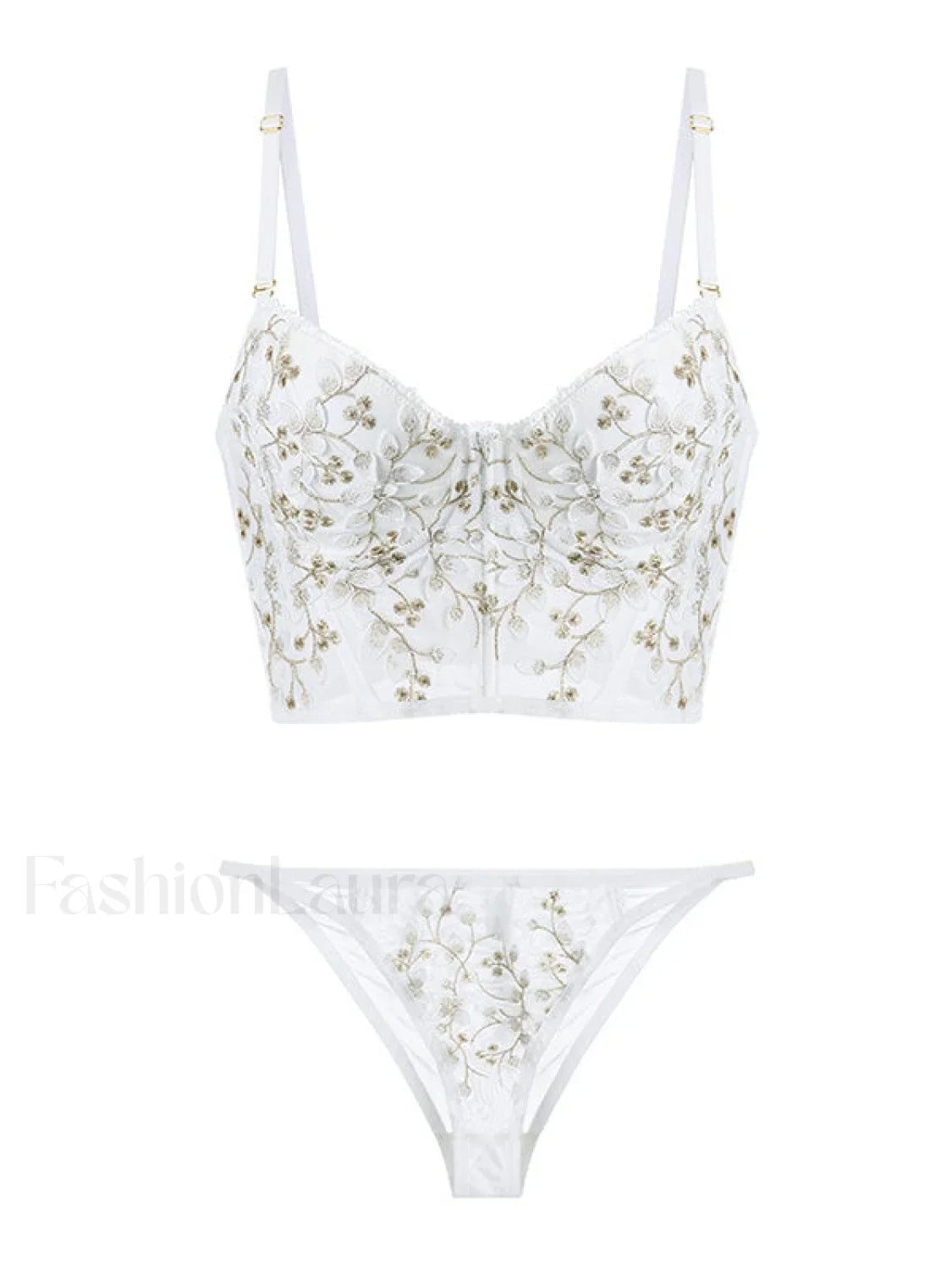 Vintage Lace Embroidery Bustier