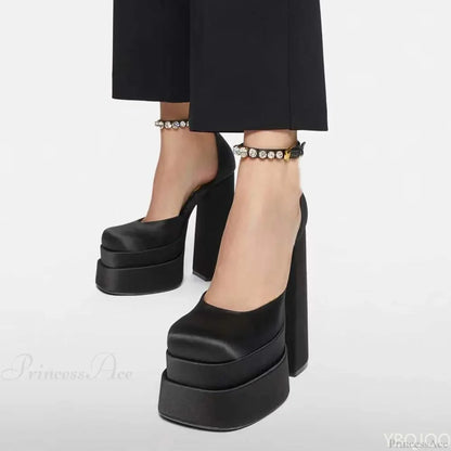 Vintage Mary Jane Chunky Gothic Tall Heel