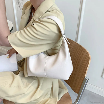 Vintage PU Leather Underarm Shoulder Bag