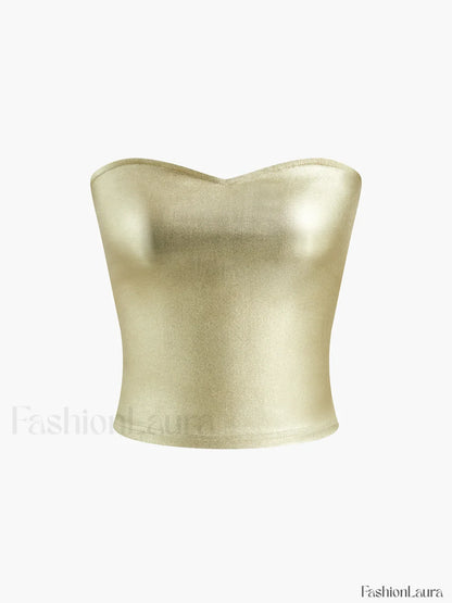 Vintage Purl Strapless Tube Top