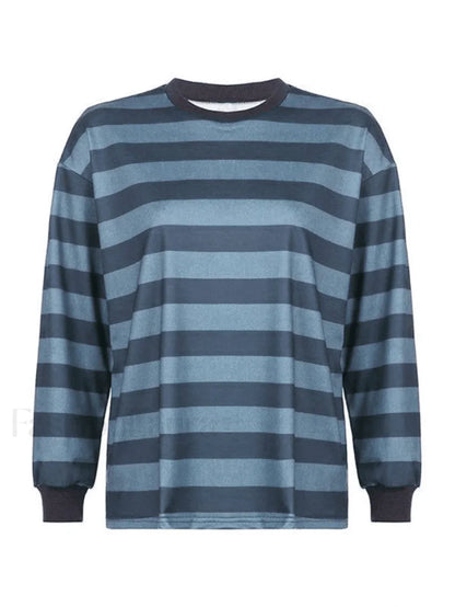 Vintage Striped Pullover Sweatshirt