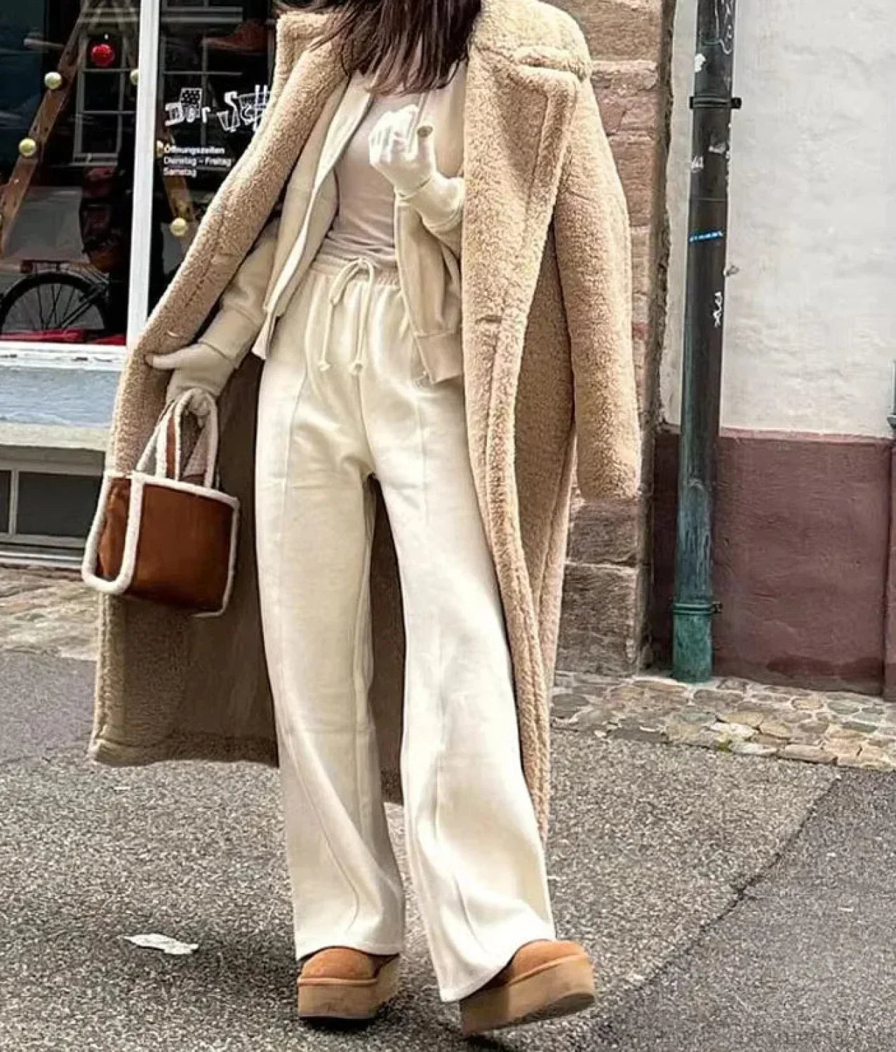 Vintage Wool Blend Double-Breasted Overcoat