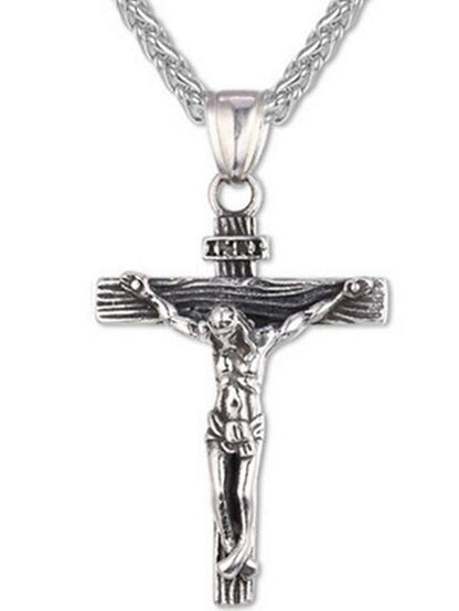 Pendant Cross Necklace for Men and Women Alloy Classic Christmas Daily Use