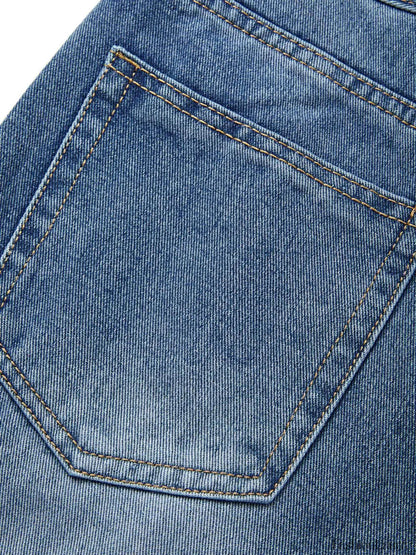 Washed Classic Denim Boyfriend Jeans