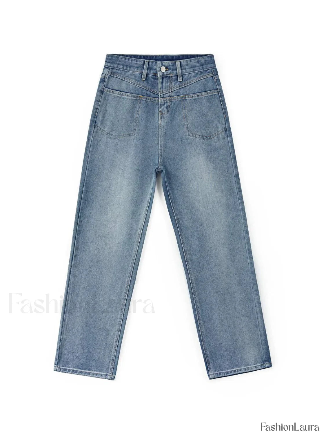 Washed Classic Denim Boyfriend Jeans
