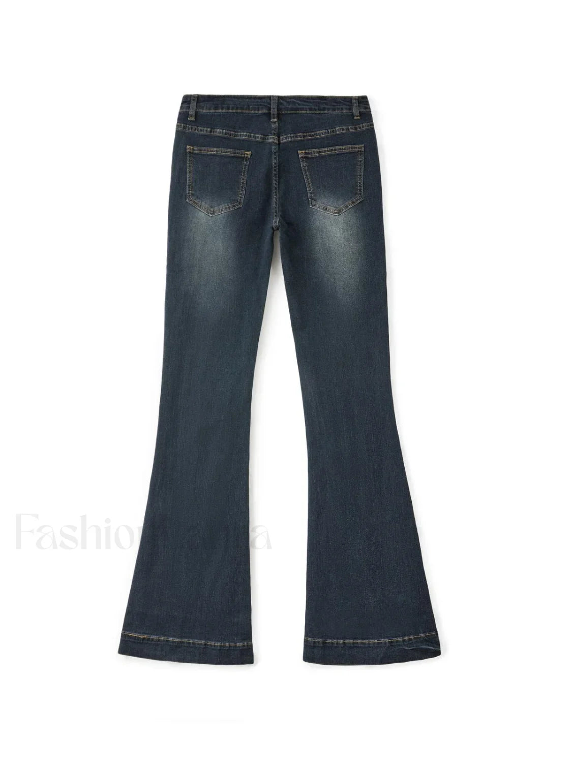 Washed Low Waist Flare Jeans