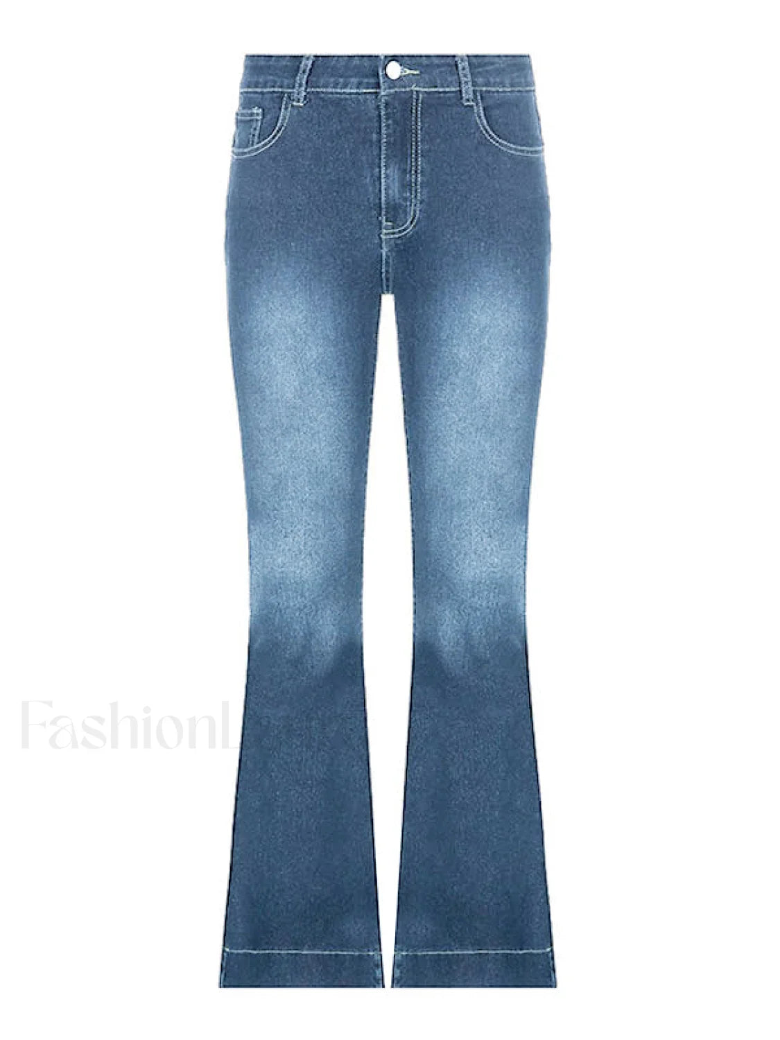 Washed Low Waist Flare Jeans
