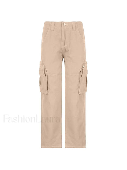 Washed Vintage Baggy Cargo Jeans