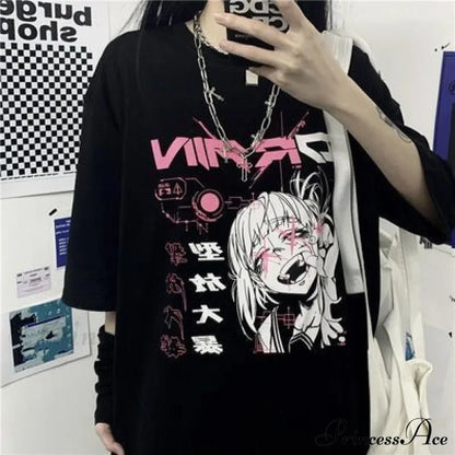 White Cartoon Female Kawaii Tops Tee