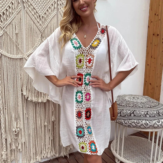 White Fringe Bikini Cover Up