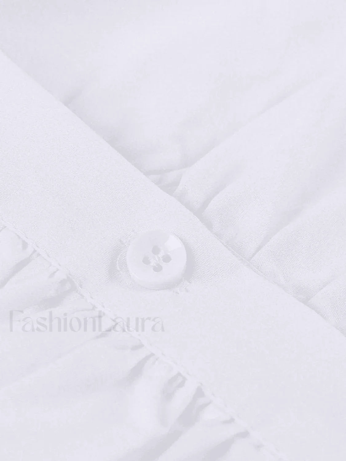 White Ruched Cropped Long Sleeve Blouse