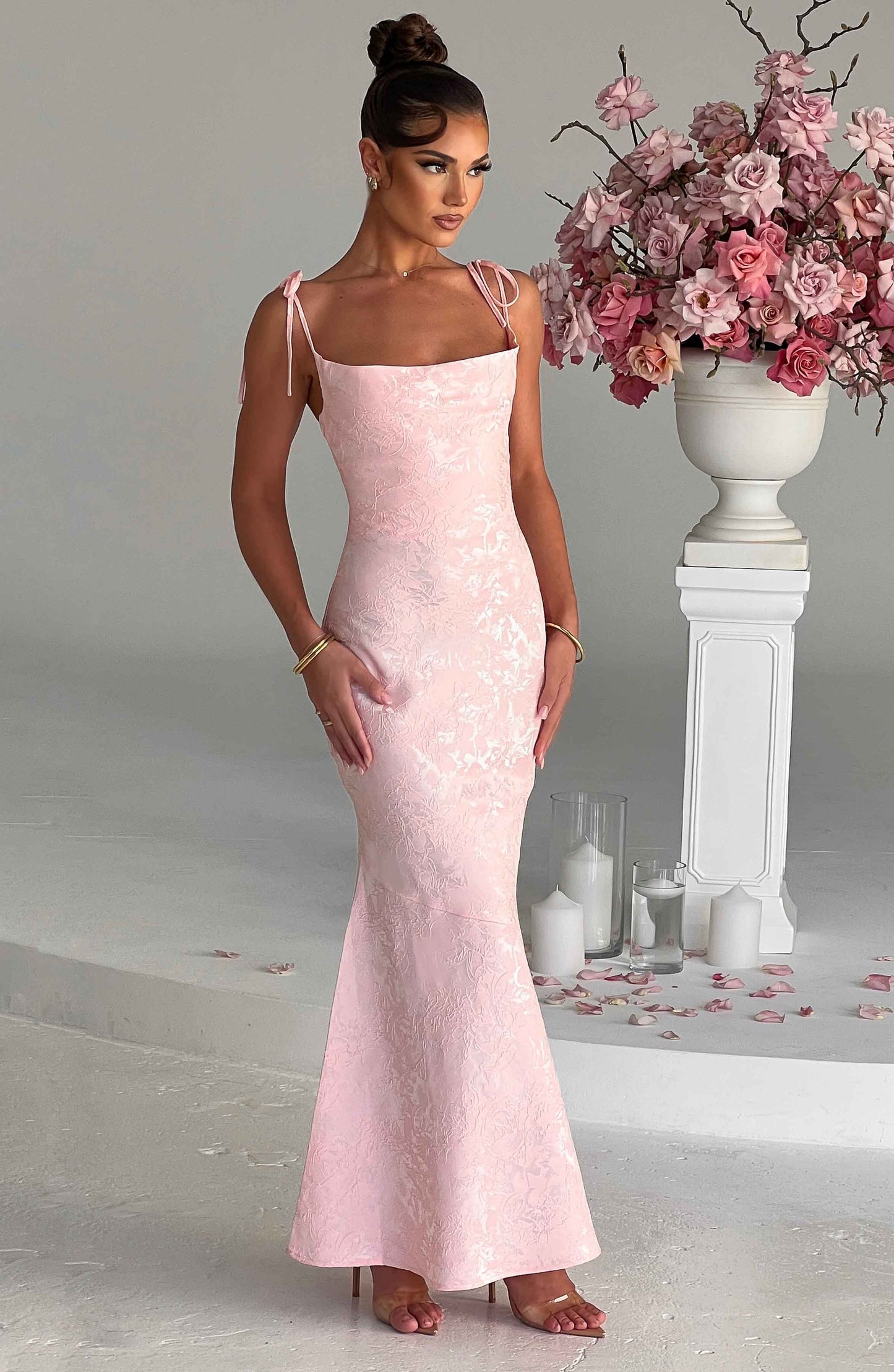 Floral Sleeveless   Maxi Dress