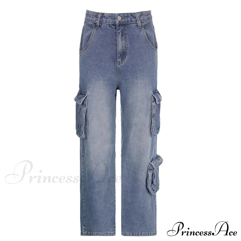 Wide Leg High Waist Straight Trousers Overalls