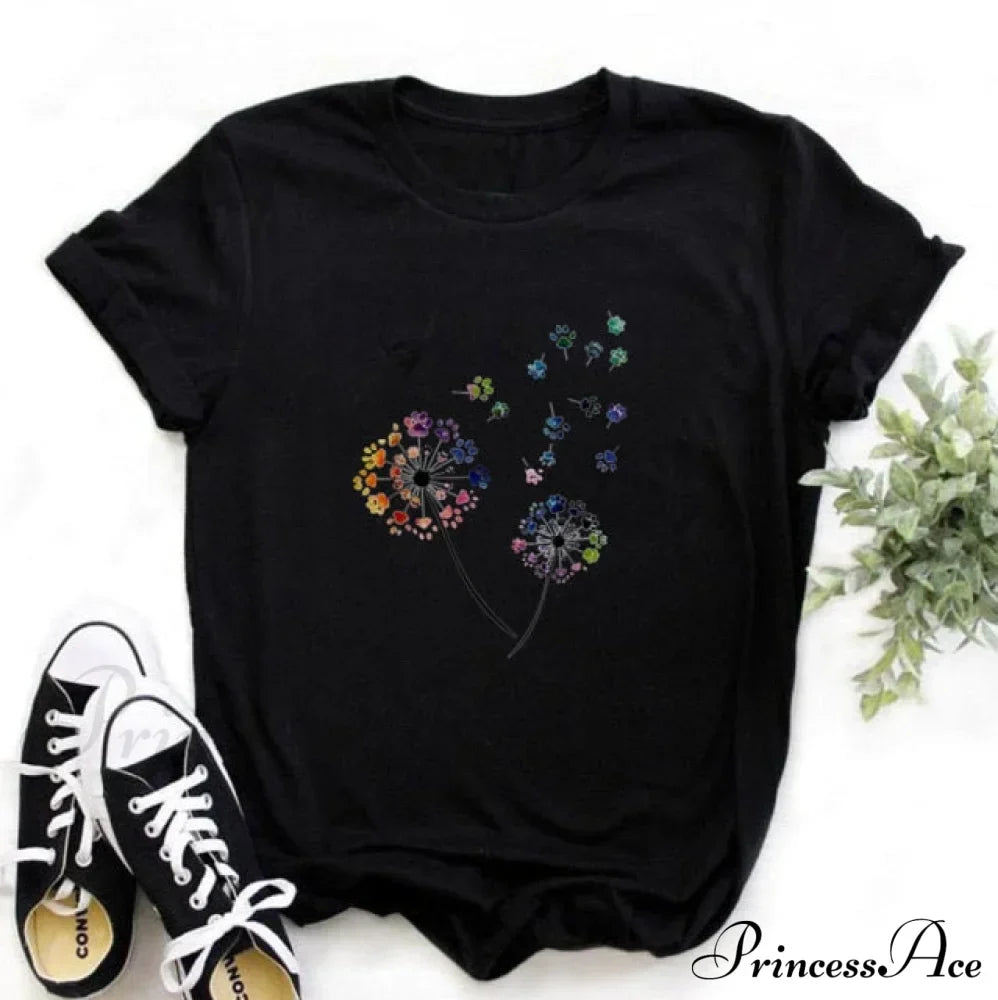 Floral Print Casual Tee