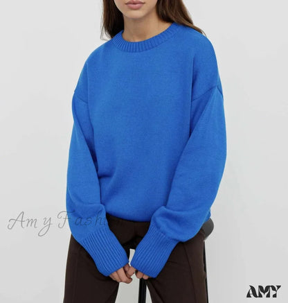 Winter Warm Thick Knit Solid Black Soft Pullover Loose Korean Autumn Women Coat O Neck Sweater