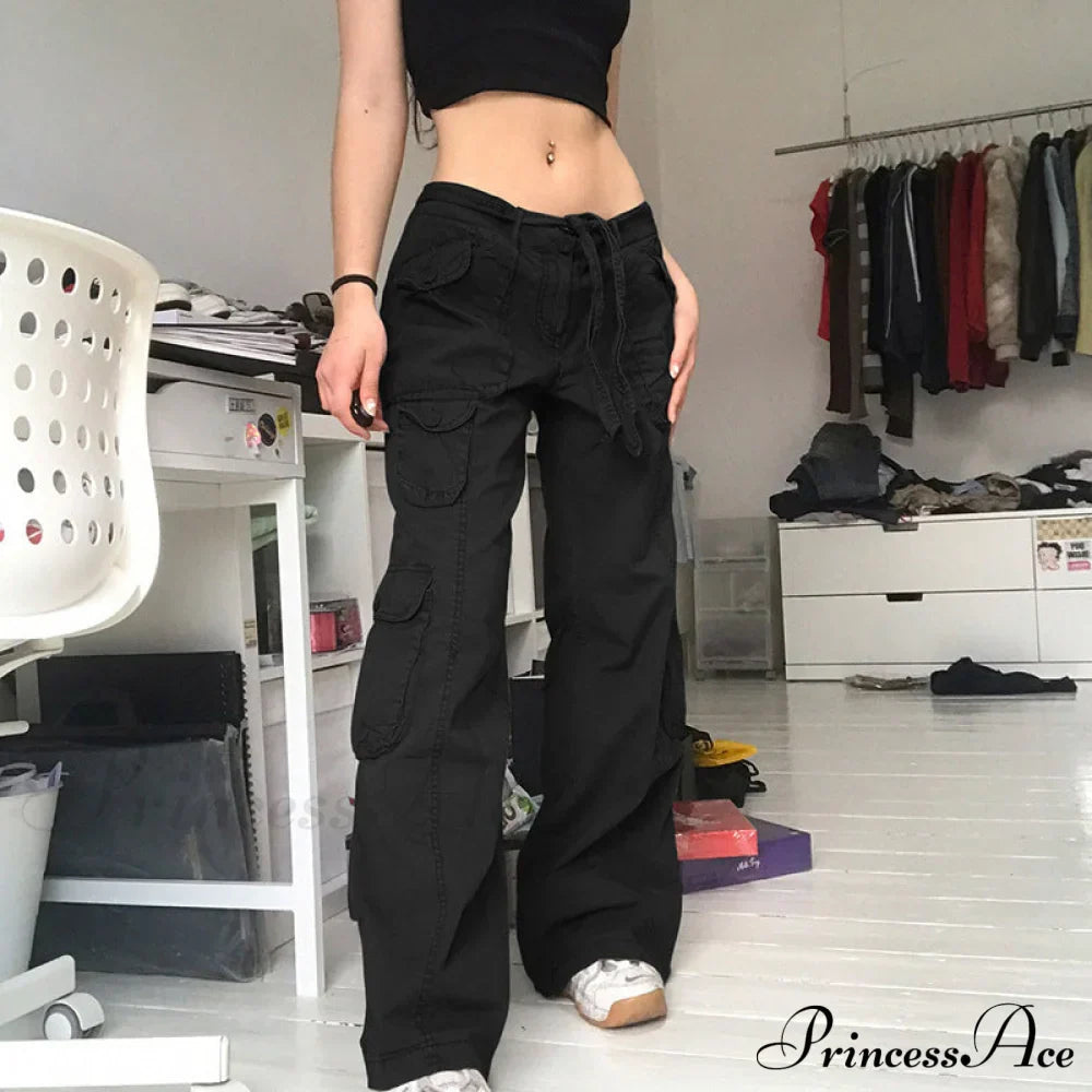 Woman High Waist Baggy Straight Leg Jeans