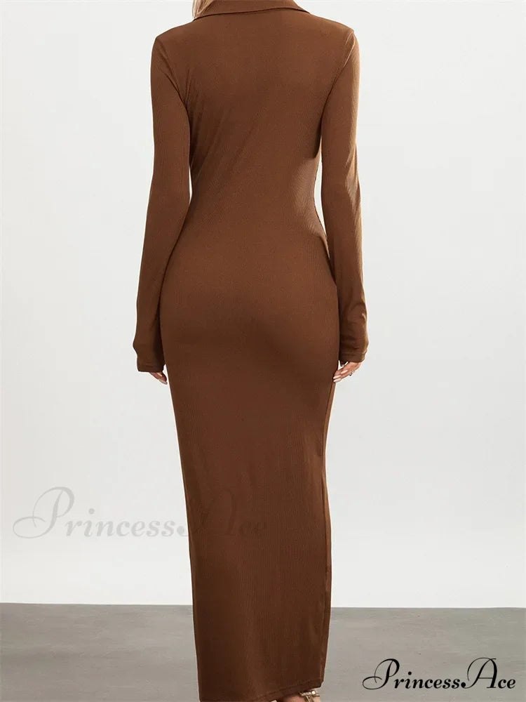 Women Slim Fit Sleeve Button Down Turn Down Collar Evening for Spring Fall Female Vestidos