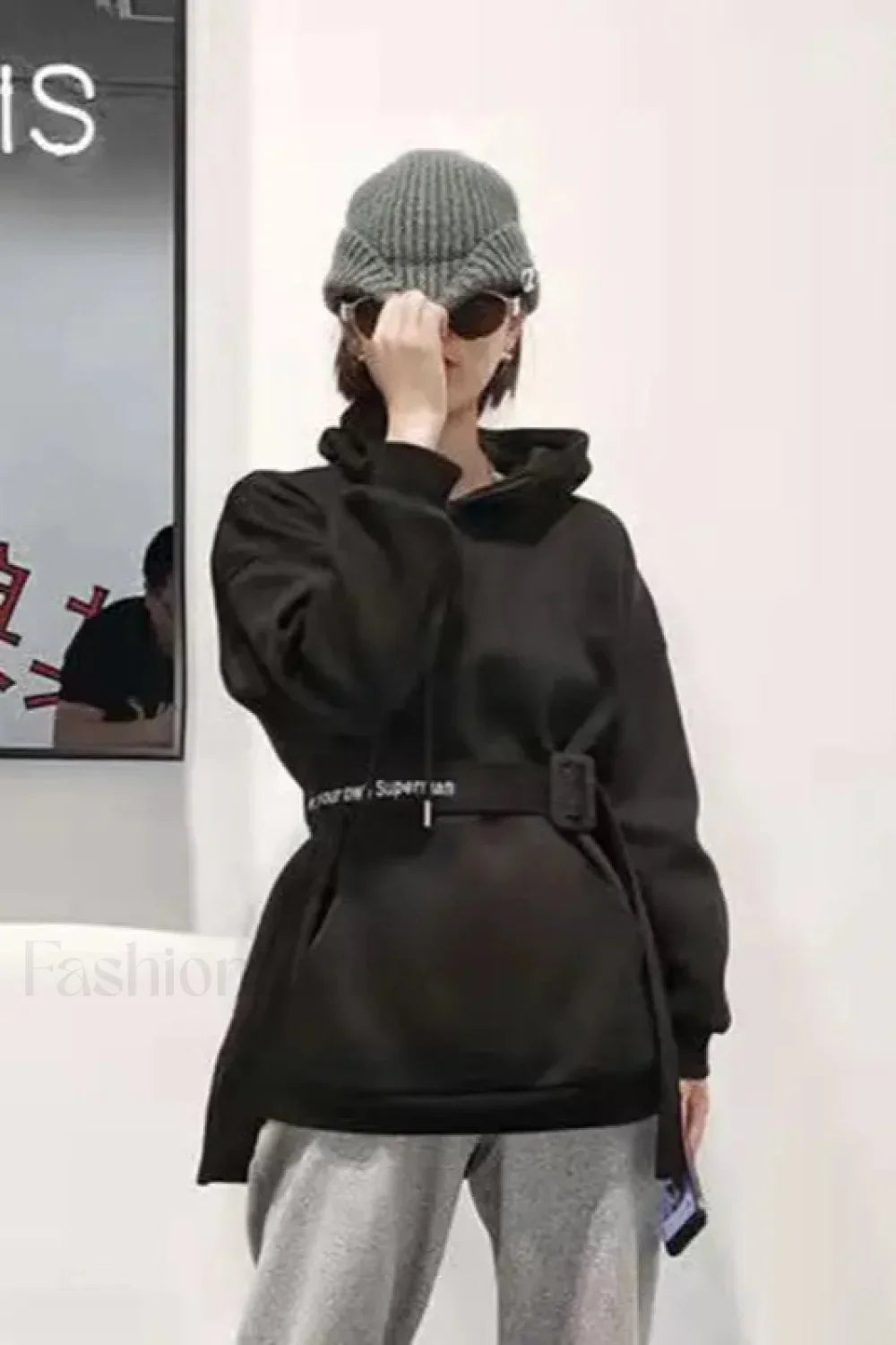 Women's Loose Fit Hooded Hoodie