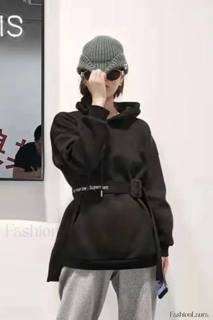 Women's Loose Fit Hooded Hoodie
